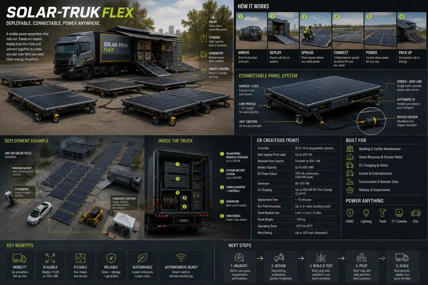 Solar-Truk Flex mobile solar power system